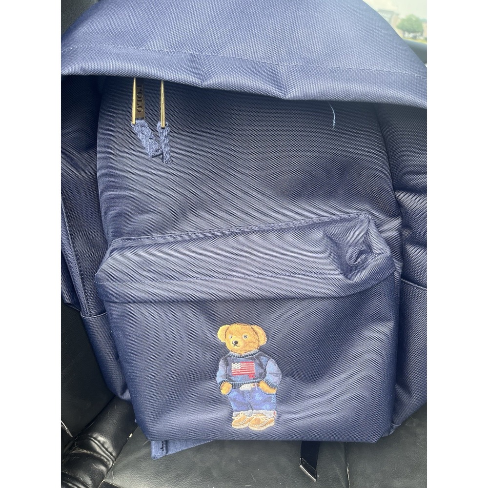 Polo Ralph Lauren Polo Bear Embroidered Backpack Navy NEW NWT
